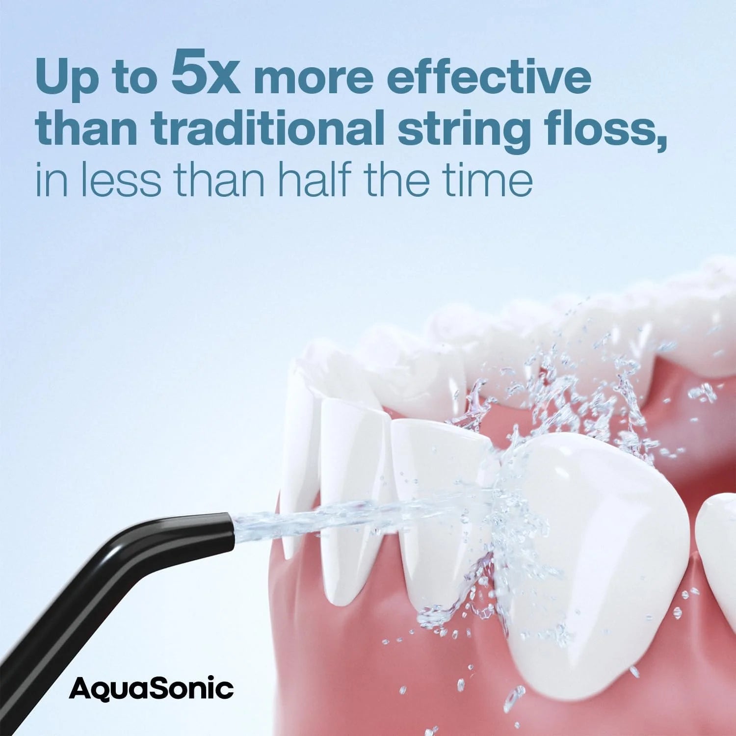 Lightweight Cordless Water Flosser Set, Rechargeable Portable Oral Irrigator, Dental Teeth Cleaner 4 Tips, 3 Modes, Waterproof - Black